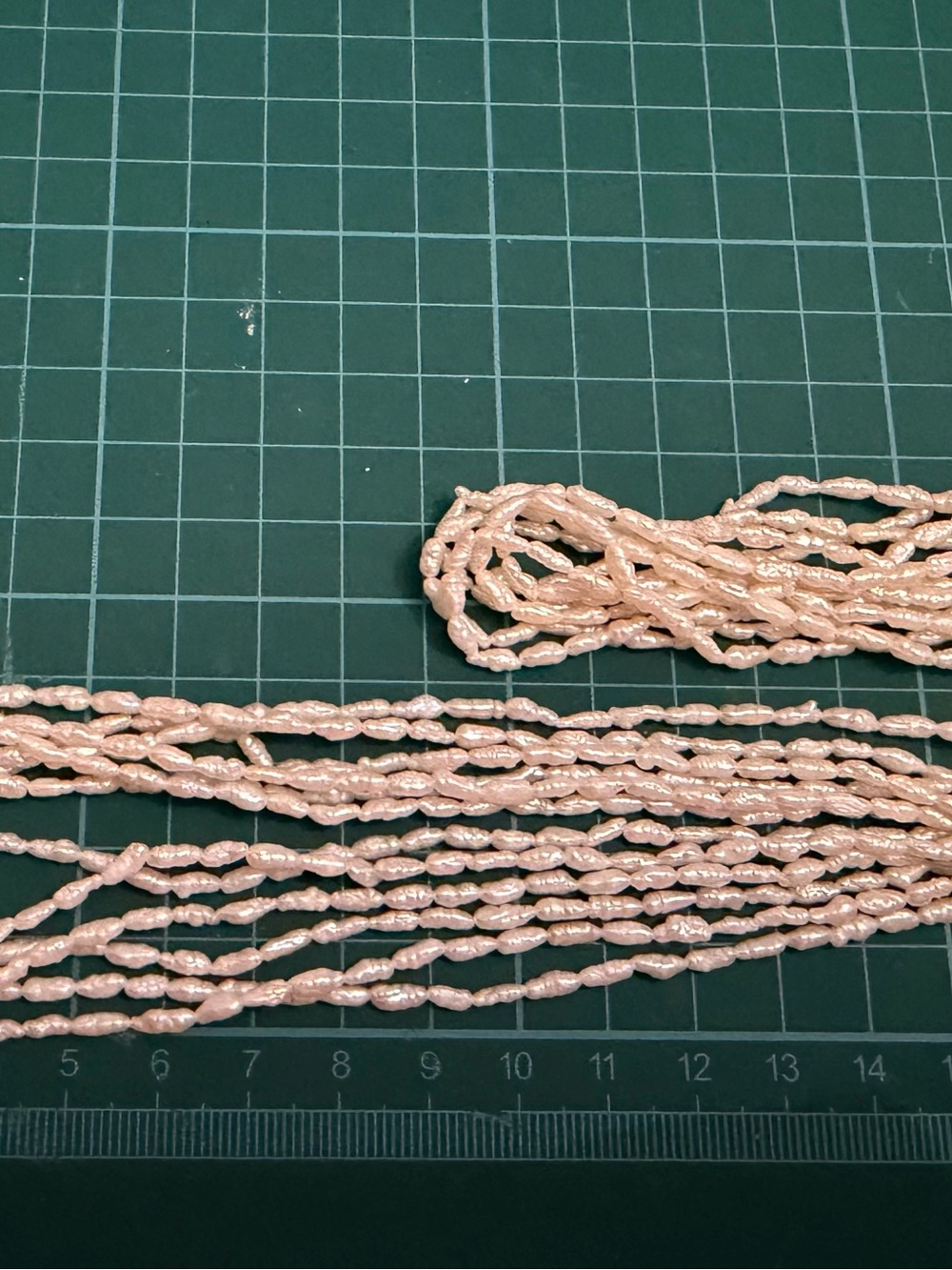 Pearlized Pink Seed Bead Multi-Strand Necklace -